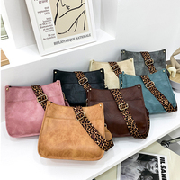 Sac à bandoulière en cuir Pu à sangle de guitare léopard pour femme, fourre-tout quotidien Portable avec poche zippée, à la mode, 2023