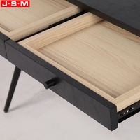 Bureau commercial moderne et simple à ossature en métal Table d'écriture en bois recyclé pour la maison