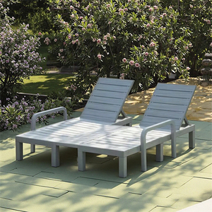 Tumbona reclinable de plástico para jardín al aire libre, tumbona de plástico PP impermeable, tumbona de plástico, silla de playa para Hotel, tumbona de plástico - Product Image 6