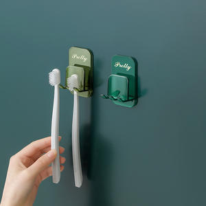 Bonito Portacepillos de Dientes de Pared con Ventosa, Organizador de Baño de Plástico para Uso Doméstico con Impresión de Logotipo - Product Image 1