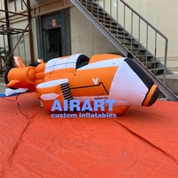 Modèle de vaisseau spatial gonflable de 3 m de long avec logo personnalisé pour l'exposition aérospatiale, décoration de fête
