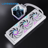 LOVINGCOOL 2K Casing Komputer Gaming 3D Tanpa Kacamata dengan Pendingin Air, Pendingin Cair CPU, dan Kipas ARGB Aliran Udara Besar