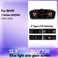 MEKEDE Écran LCD 12,3 pouces 4 cœurs pour tableau de bord, lumière bleue anti-reflet pour BMW E65 E66 2004-2008, compteur de vitesse numérique, cluster numérique