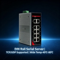 Serveur série 8 ports sur rail DIN RS485 vers Ethernet Modbus TCP RTU, configuration Web, port virtuel, alimentation redondante, large plage de température