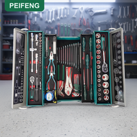 Boîte à outils en acier au chrome-vanadium à commande manuelle pour mécanicien automobile avec étui rigide, jeu de clés à cliquet et douilles pour réparation automobile OEM 85 pièces