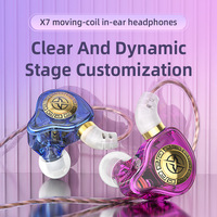 Gratis pengiriman X7 Surround Ear earplug untuk olahraga HIFI dinamis ponsel in Ear earphone kabel paket
