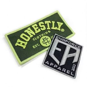Écussons personnalisés avec logo, à coudre, auto-agrippants, tactiques, brodés, tissés, thermocollants pour jeans, chapeaux, casquettes - Product Image 3
