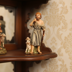 ZICOM <b>Hand</b>-Painted Traditional Nativity Shepherd Figurine 11-12cm Polyresin <b>Ornament</b> for Indoor Use Model 9069-K914-11 - Product Image 2