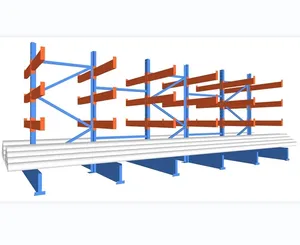 钢管储物架用高品质双面仓库设备工业重型悬臂梁货架
