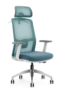 Chaise de bureau ergonomique pivotante moderne de haute qualité avec appuie-tête réglable en hauteur, structure métallique robuste pour personnes corpulentes - Product Image 5