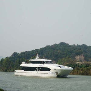 เรือโดยสาร 99 ที่นั่ง เรือคาตามารันเชิงพาณิชย์ ความเร็วสูง ตัวเรือไฟเบอร์กลาส เครื่องยนต์ดีเซลในตัว สำหรับการขนส่ง - Product Image 4