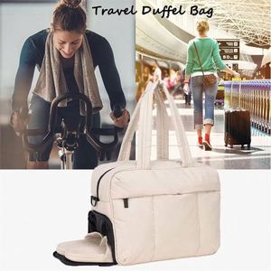 Sac de voyage multifonctionnel pour femme, sac fourre-tout d'hôpital, sac de week-end, sac de voyage portable à fermeture éclair, sac de voyage lavable, vente en gros - Product Image 4