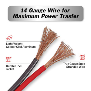 <span class=keywords><strong>200</strong></span> pieds 14 jauge AWG HiFi Home cinéma voiture haut-parleurs <span class=keywords><strong>Audio</strong></span> 14/2 doux au toucher PVC veste blindage haut-parleur fil câble bobine moniteur - Product Image 2