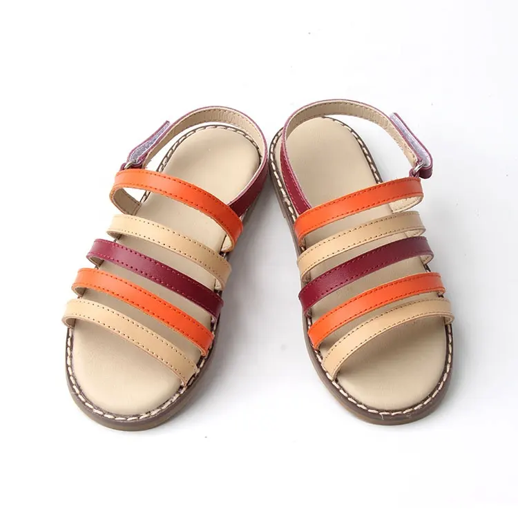 Chaussures en cuir pour enfants et filles, semelle en caoutchouc, nouveau Style, été, vente en gros, 2021