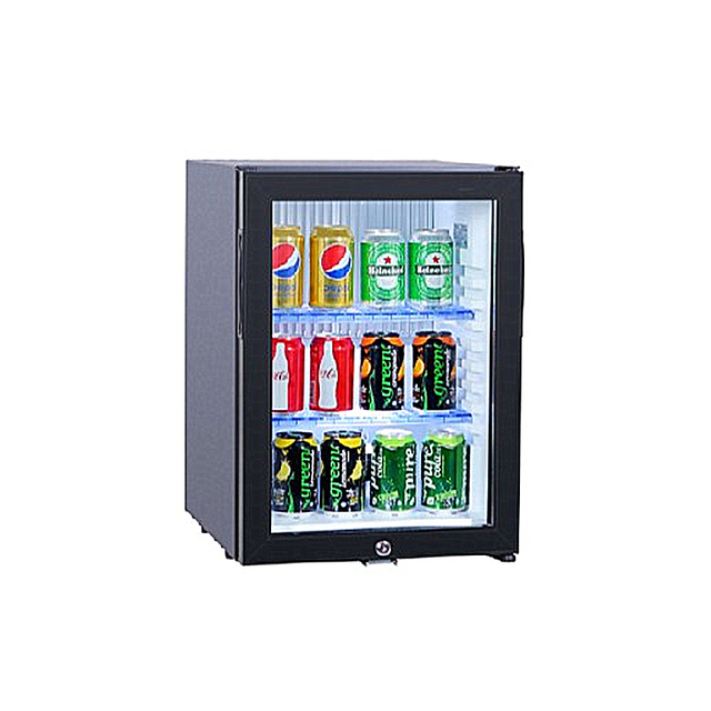 DC 12V Mini Glass-door Refrigerator All Clear Compact Fridge