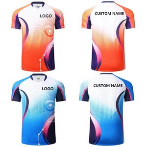 Camisetas de bádminton con logo personalizado para hombre y mujer, jersey con diseños personalizados para tenis, correr, sublimación, venta al por mayor - Product Image 1