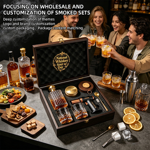 Coffret de fumage pour whisky édition limitée OEM National Whiskey Sour Day, avec copeaux de bois pour fumage, cadeau idéal pour distilleries, bars et entreprises - Product Image 4