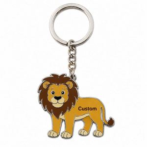 Llaveros Personalizados de Animales Salvajes de Alta Calidad al por Mayor, Llavero de Metal con Diseño de Elefante y León, Recuerdo de Parque de Vida Silvestre - Product Image 3