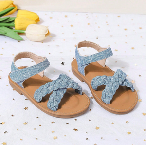 Sandales d'été en jean style princesse à bout ouvert pour filles et enfants – Vente en gros - Product Image 2