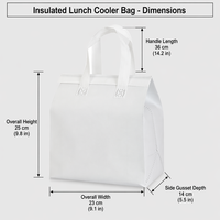 Sac isotherme en non-tissé avec doublure en aluminium, réutilisable, imperméable et résistant à l'huile, avec poignée, pour le stockage alimentaire - Vente en gros