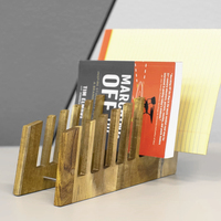 Organisateur de bureau en bois pour dossiers, support vertical pour ordinateur portable, inclinateur pour tablette, trieur de courrier pour rangement de bureau