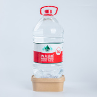 100% boîte à déjeuner à emporter biodégradable 1200ml papier Kraft bol carré pour salade de restauration rapide avec couvercles pour animaux de compagnie