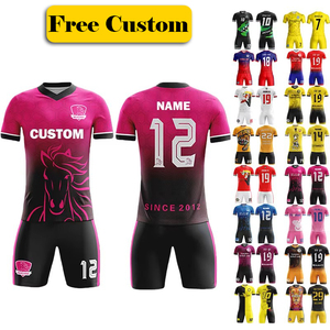 เสื้อฟุตบอลแบบแห้งเร็ว ระบายอากาศได้ดี สำหรับผู้ชาย นักเรียน เด็ก  พร้อมลายโลโก้และหมายเลขแบบกำหนดเอง  ชุดฝึกซ้อมฟุตบอลขนาดใหญ่ - Product Image 1