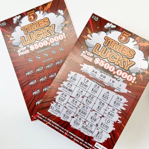 Billet de loterie à gratter 4 couleurs 2x4 "Salon commercial Tirage au sort 1k Pcs Livraison rapide Loterie Carte à gratter - Product Image 4