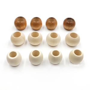 חרוזי עץ טבעיים עגולים בקוטר פנימי 10 מ\"מ וקוטר חיצוני 20 מ\"מ של Acasaarto, מותאמים אישית, עם חור גדול, לאספקת עבודות יצירה, תכשיטים ועשה זאת בעצמך. - Product Image 3