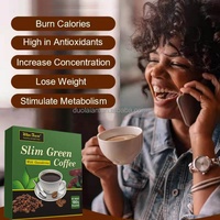 WinsTown Slim Green Coffee avec Ganoderma 180g 18 sachets Café instantané pour la perte de poids