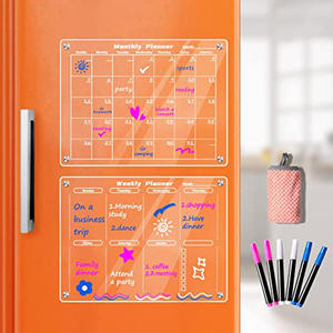 Tableau magnétique créatif en acrylique transparent pour réfrigérateur, calendrier personnalisé, tableau de messages - Product Image 1