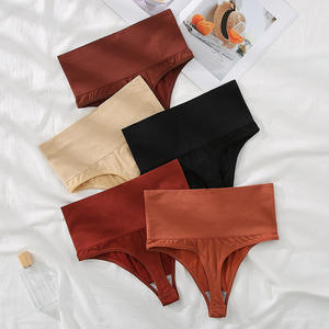 Taille haute corps Shaper pour femmes tricoté ventre contrôle tongs Shaper minceur Cincher bref Sexy Tangas nouveau rasage sous-vêtements - Product Image 4