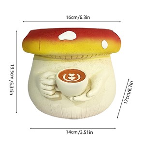 Logo personalizzato play track fungo tazza di caffè pentole arredamento scrivania per la casa succulenta vaso di fiori graziosi artware ornamenti - Product Image 6