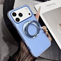 Nouveau 360 °   Coque de téléphone magnétique antichoc avec support anneau et cadre métallique pour appareil photo pour iPhone 18, iPhone 17, 16, 15, 14 Pro Max