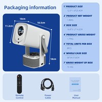 Projecteur Android 11 LED 4K 1080P Portable WIFI 20W pour Haut-parleur 2500-3000 Lumens MINI Home Cinéma Smart TV 713 A005 Pro