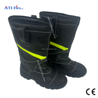Sepatu Kulit Pemadam Kebakaran ATI-FIRE Premium Bersertifikasi EN15090 Tahan Air Bernapas Perlengkapan Pemadam Kebakaran dan Penyelamatan Penjualan Pabrik