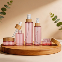Atomiseur de parfum de haute qualité avec bouchons en bambou, flacons de parfum vides en verre rectangulaires de 50 ml, flacon de lotion pour la maison, le bureau et les voyages