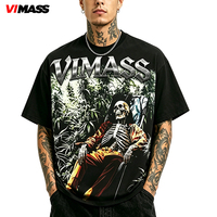 T-shirt homme graphique ample en tissu épais, personnalisable avec impression sur mesure, expédition fiable, idéal pour le campus (vente en gros)