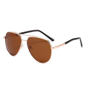 Lunettes de soleil en métal, monture noire, cerclées, verres carrés TAC, protection UV400, style homme, type 3, emballage boîte - Product Image 2