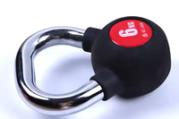 Kettlebell en acier recouvert de caoutchouc antidérapant, poids standard personnalisable, durable, pour la mise en forme physique, l'entraînement de force et le développement musculaire