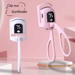 Portable Electric Heated Eyelash Curler Quick <b>Heating</b> <b>USB</b> Charging LCD Temperature Control Long-Lasting Curls Plastic Beauty - Product Image 3