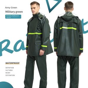 Imperméable fendu réfléchissant épaissi costume voiture électrique équitation adulte Protection du travail à emporter prévention des inondations devoir imperméable - Product Image 6