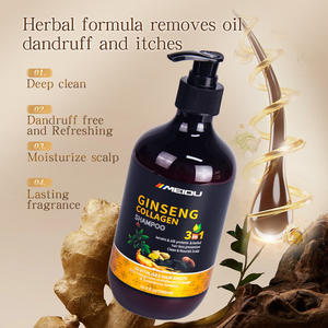 Shampooing 3-en-1 au Ginseng et Collagène, Formule Végétale à la Kératine et Protéines de Soie, 500ml - Prix de Gros - Product Image 3