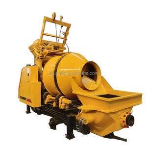 Kleine geneigte Beton pumpe Preis Fabrik Mobile Beton Diesel Anhänger Pumpe Maschine mit Fern baumaschinen - Product Image 4