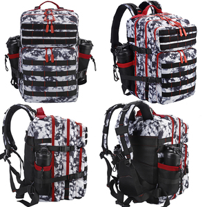 Mochila de Moda para Hombre, Impermeable, Resistente a los Rayos UV, Negra, de Lona, Estilo Militar, 45L - Product Image 2