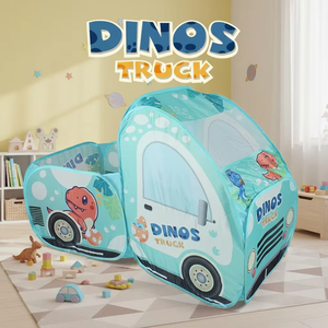 Tente de jeu pour enfants en forme de voiture de dinosaure verte, sans installation, tente à bulles, tente de <span class=keywords><strong>camping</strong></span>, maison de jeu pour enfants - Product Image 1