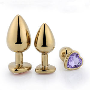 Vibrador Anal Expandible de Oro para Parejas, Tapón Anal de Acero Inoxidable, Juguete Sexual - Product Image 1