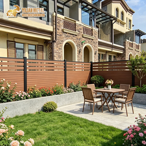 Panneaux de clôture en <span class=keywords><strong>bois</strong></span> composite WPC pour <span class=keywords><strong>jardin</strong></span>, protection UV, imperméables, décoratifs pour l'extérieur, pour la maison - Product Image 2