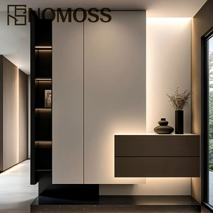 Meuble à chaussures en bois moderne avec étagères de rangement pour la maison - Product Image 1