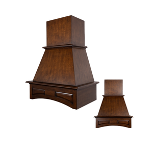 Cubierta de Campana Extractora Curva de Madera de 30 Pulgadas, Diseño Contemporáneo para Muebles y Gabinetes, Fácil Instalación - Product Image 1